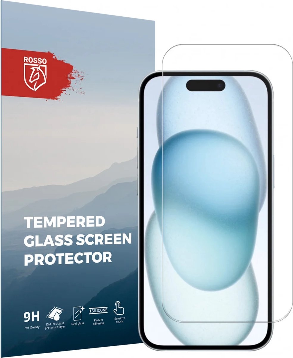 Rosso Tempered Glass - Αντιχαρακτικό Προστατευτικό Γυαλί Οθόνης Apple iPhone 15 - Clear 
