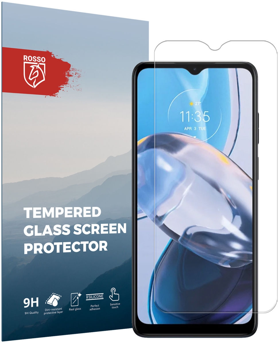 Rosso Tempered Glass - Αντιχαρακτικό Προστατευτικό Γυαλί Οθόνης Motorola Moto E22 / E22i - Clear (8719246376627)