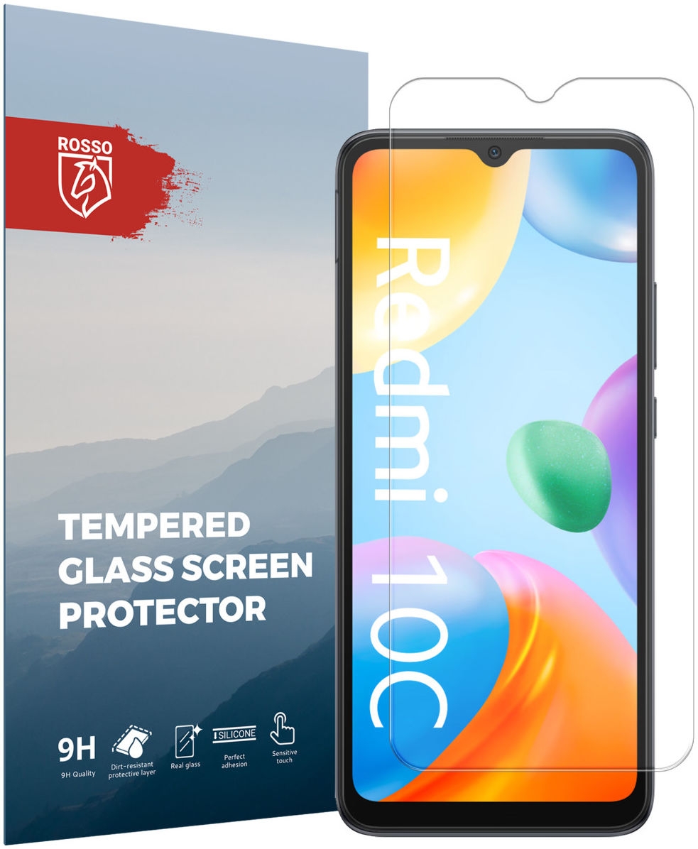 Rosso Tempered Glass - Αντιχαρακτικό Προστατευτικό Γυαλί Οθόνης Xiaomi Redmi 10C - Clear
