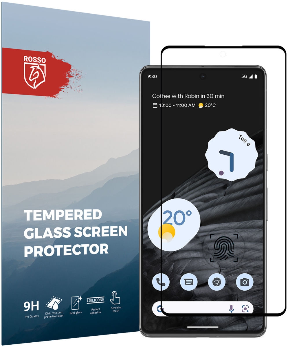 Rosso Tempered Glass - FullFace Αντιχαρακτικό Προστατευτικό Γυαλί Οθόνης Google Pixel 7 Pro - Black
