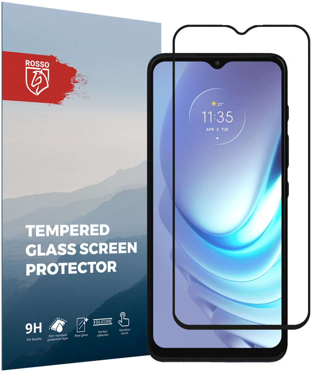 Rosso Tempered Glass - FullFace Αντιχαρακτικό Προστατευτικό Γυαλί Οθόνης Motorola Moto G50 5G / G50 4G - Black