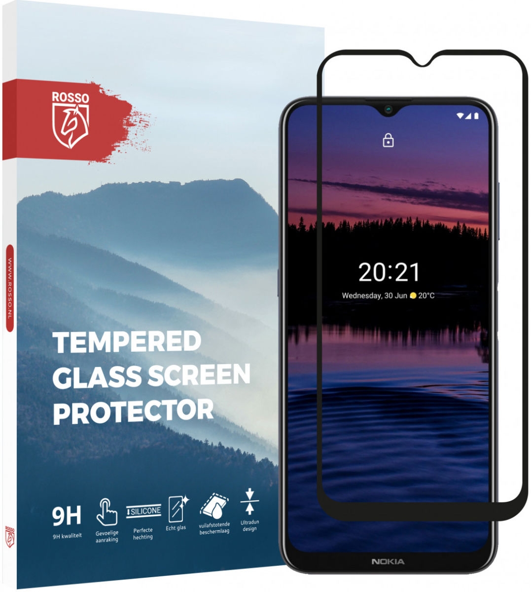 Rosso Tempered Glass - FullFace Αντιχαρακτικό Προστατευτικό Γυαλί Οθόνης Nokia G20 / G10 - Black