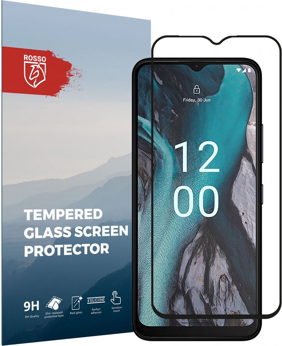 Rosso Tempered Glass - FullFace Αντιχαρακτικό Προστατευτικό Γυαλί Οθόνης Nokia C22 - Black