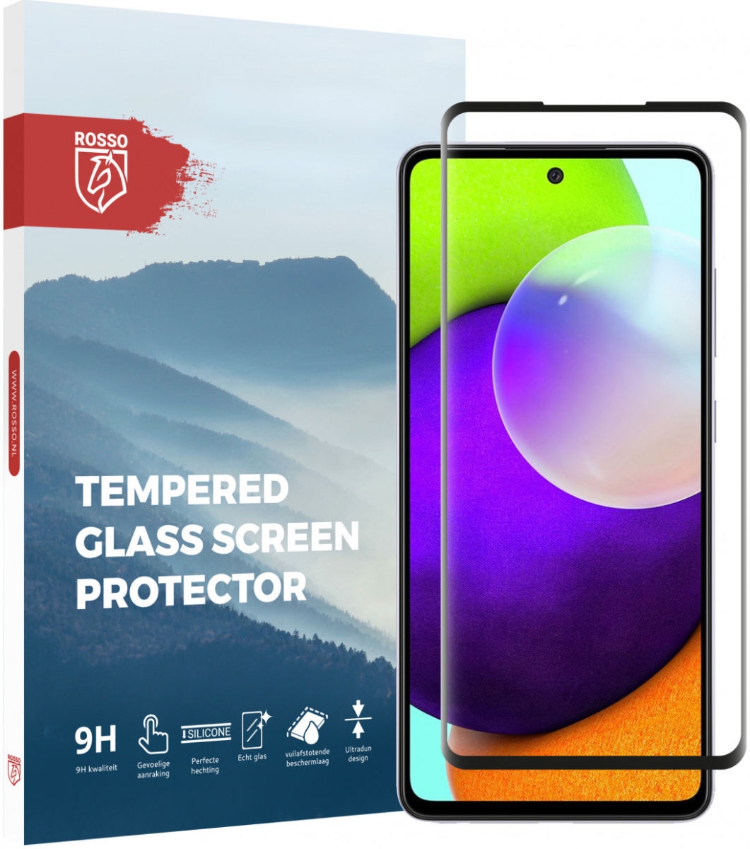 Rosso Tempered Glass - FullFace Αντιχαρακτικό Προστατευτικό Γυαλί Οθόνης Samsung Galaxy A52 / A52s 5G - Black