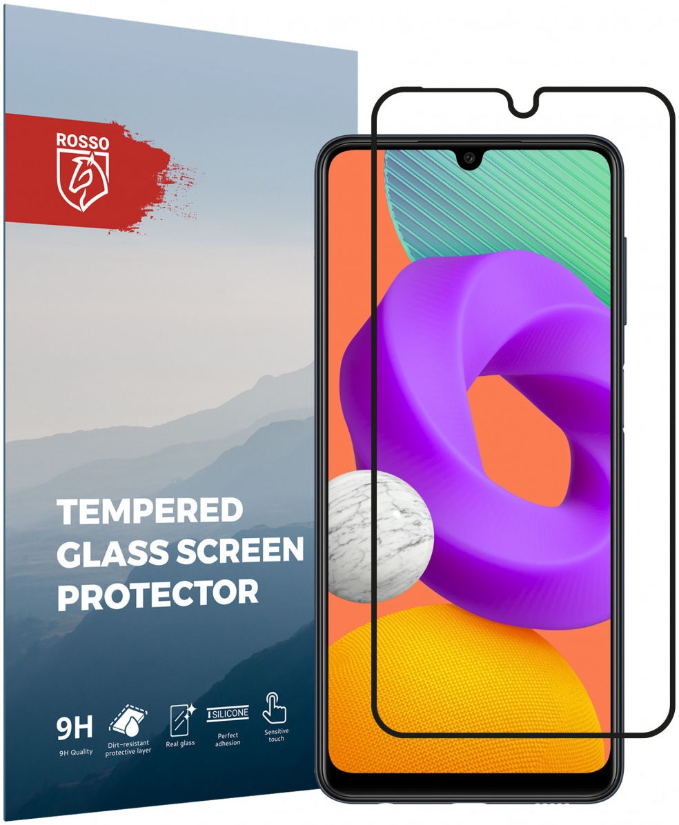 Rosso Tempered Glass - FullFace Αντιχαρακτικό Προστατευτικό Γυαλί Οθόνης Samsung Galaxy M22 4G / A22 4G - Black