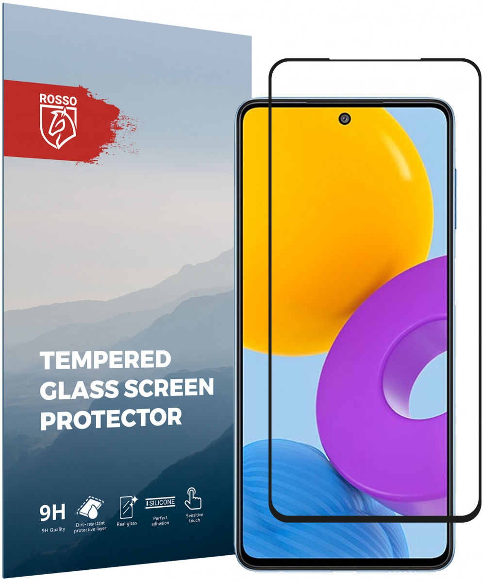 Rosso Tempered Glass - FullFace Αντιχαρακτικό Προστατευτικό Γυαλί Οθόνης Samsung Galaxy M52 5G - Black 