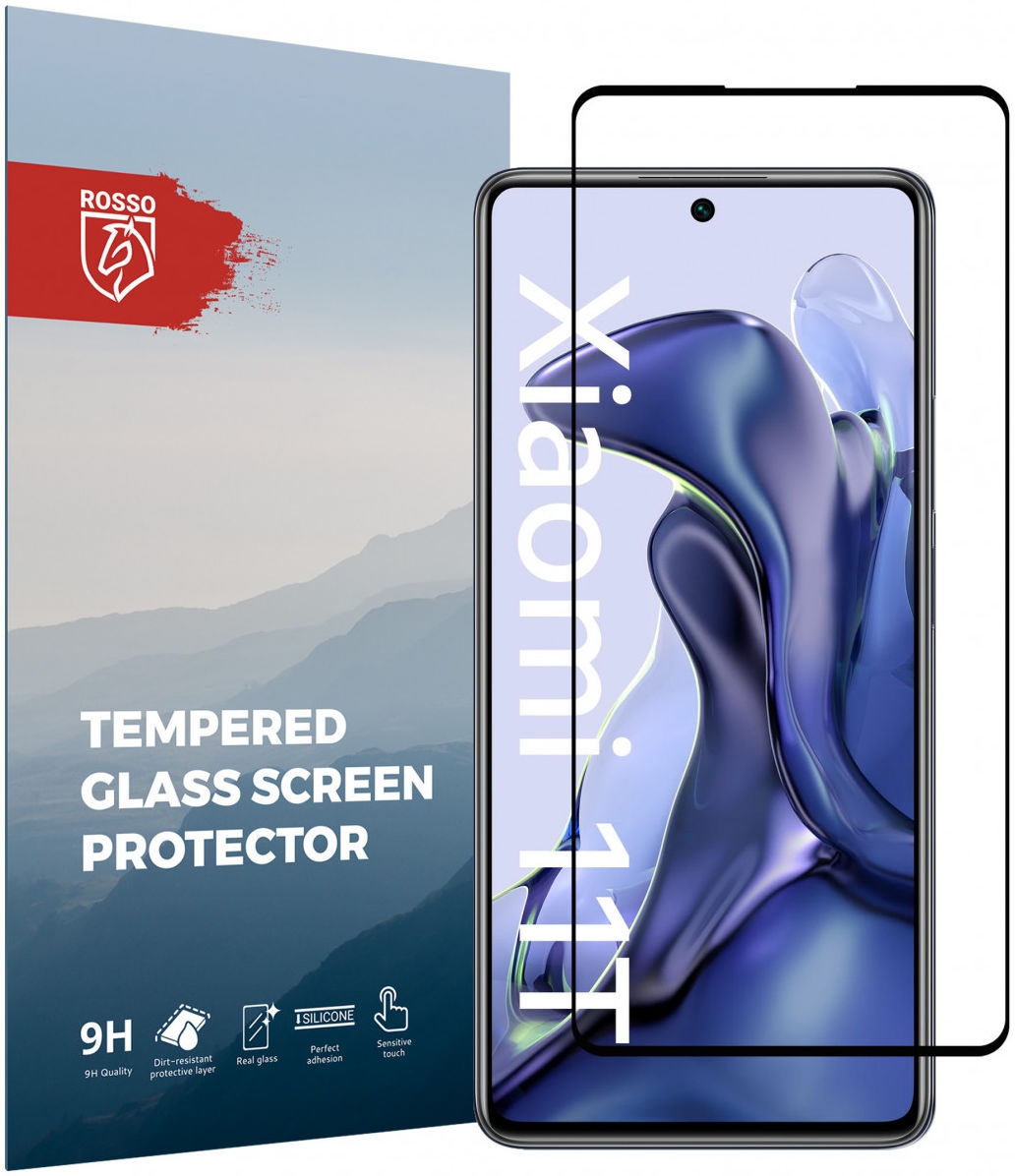 Rosso Tempered Glass - FullFace Αντιχαρακτικό Προστατευτικό Γυαλί Οθόνης Xiaomi 11T / 11T Pro - Black