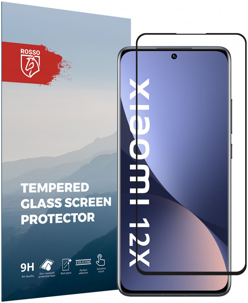 Rosso Tempered Glass - FullFace Αντιχαρακτικό Προστατευτικό Γυαλί Οθόνης Xiaomi 12 / 12X - Black