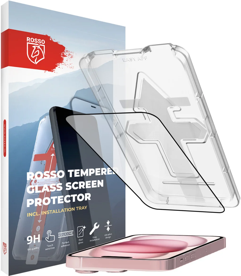 Rosso Tempered Glass - FullFace Αντιχαρακτικό Προστατευτικό Γυαλί Οθόνης Apple iPhone 15 Plus