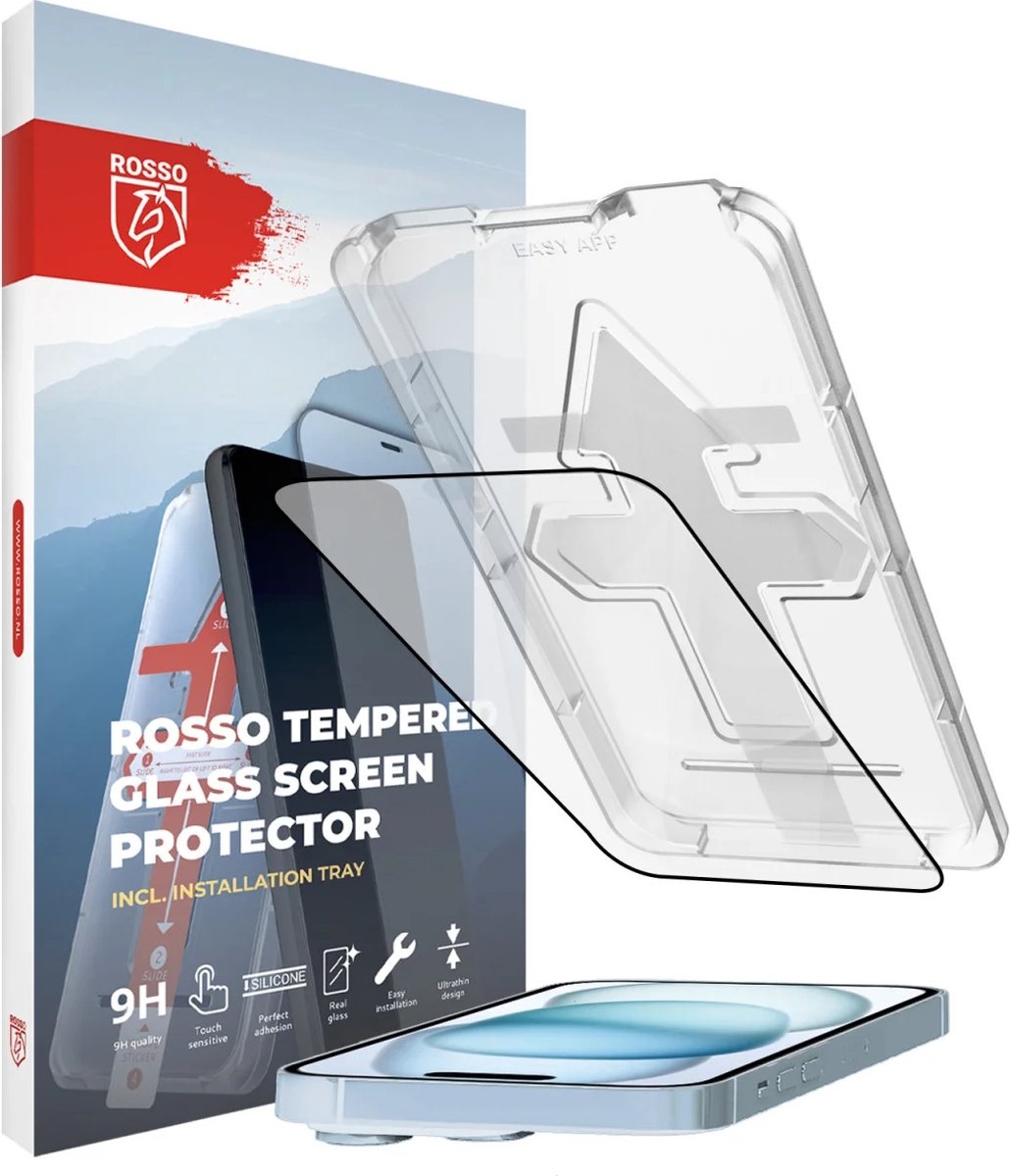 Rosso Tempered Glass - FullFace Αντιχαρακτικό Προστατευτικό Γυαλί Οθόνης Apple iPhone 15