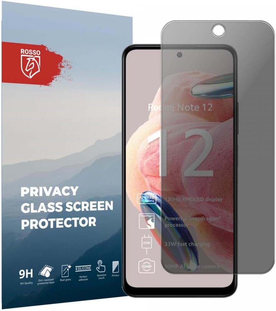 Rosso Tempered Glass Privacy - Αντιχαρακτικό Γυαλί Προστασίας Απορρήτου Οθόνης Xiaomi Redmi 12