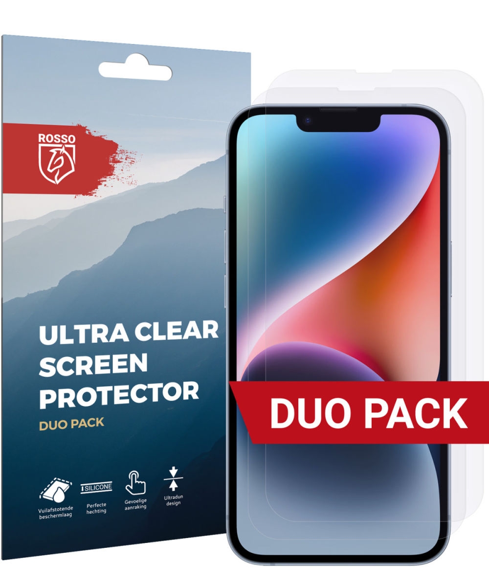 Rosso Ultra Clear Screen Protector - Μεμβράνη Προστασίας Οθόνης - Apple iPhone 14 - 2 Τεμάχια