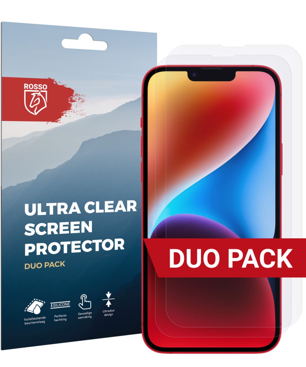 Rosso Ultra Clear Screen Protector - Μεμβράνη Προστασίας Οθόνης - Apple iPhone 14 Plus - 2 Τεμάχια 