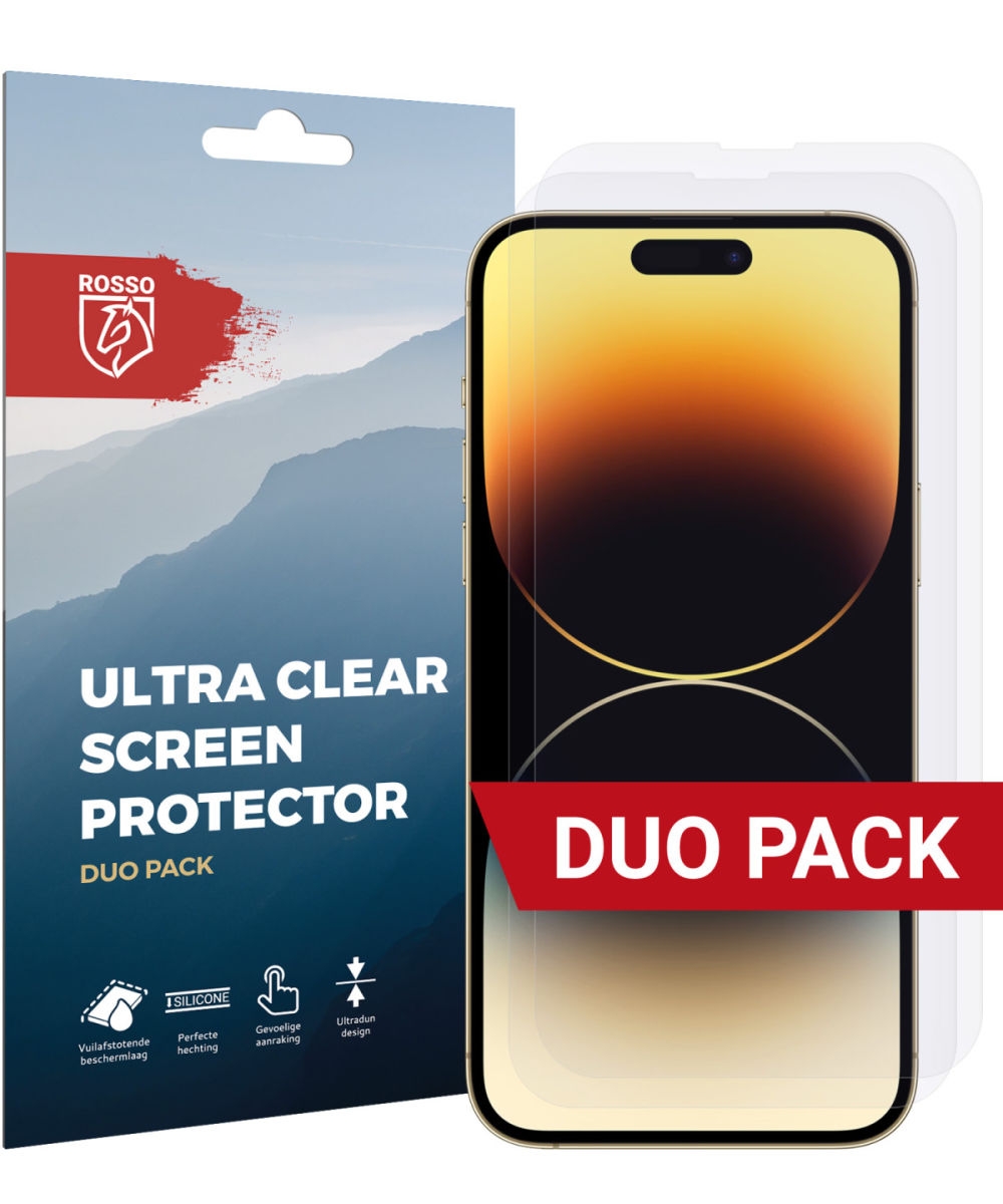 Rosso Ultra Clear Screen Protector - Μεμβράνη Προστασίας Οθόνης - Apple iPhone 14 Pro Max - 2 Τεμάχια