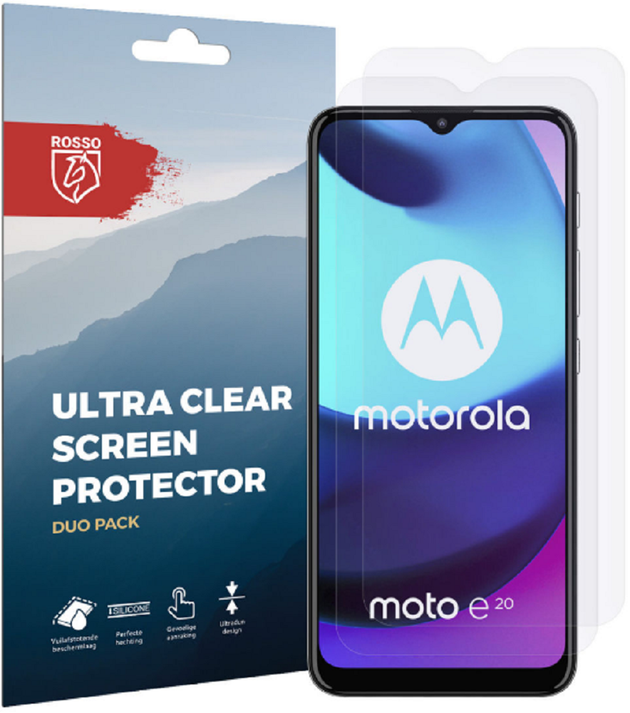 Rosso Ultra Clear Screen Protector - Μεμβράνη Προστασίας Οθόνης - Motorola Moto E20 - 2 Τεμάχια