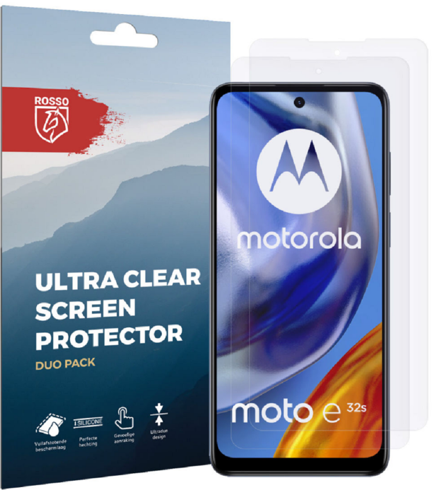 Rosso Ultra Clear Screen Protector - Μεμβράνη Προστασίας Οθόνης - Motorola Moto E32s- 2 Τεμάχια (8719246375668)