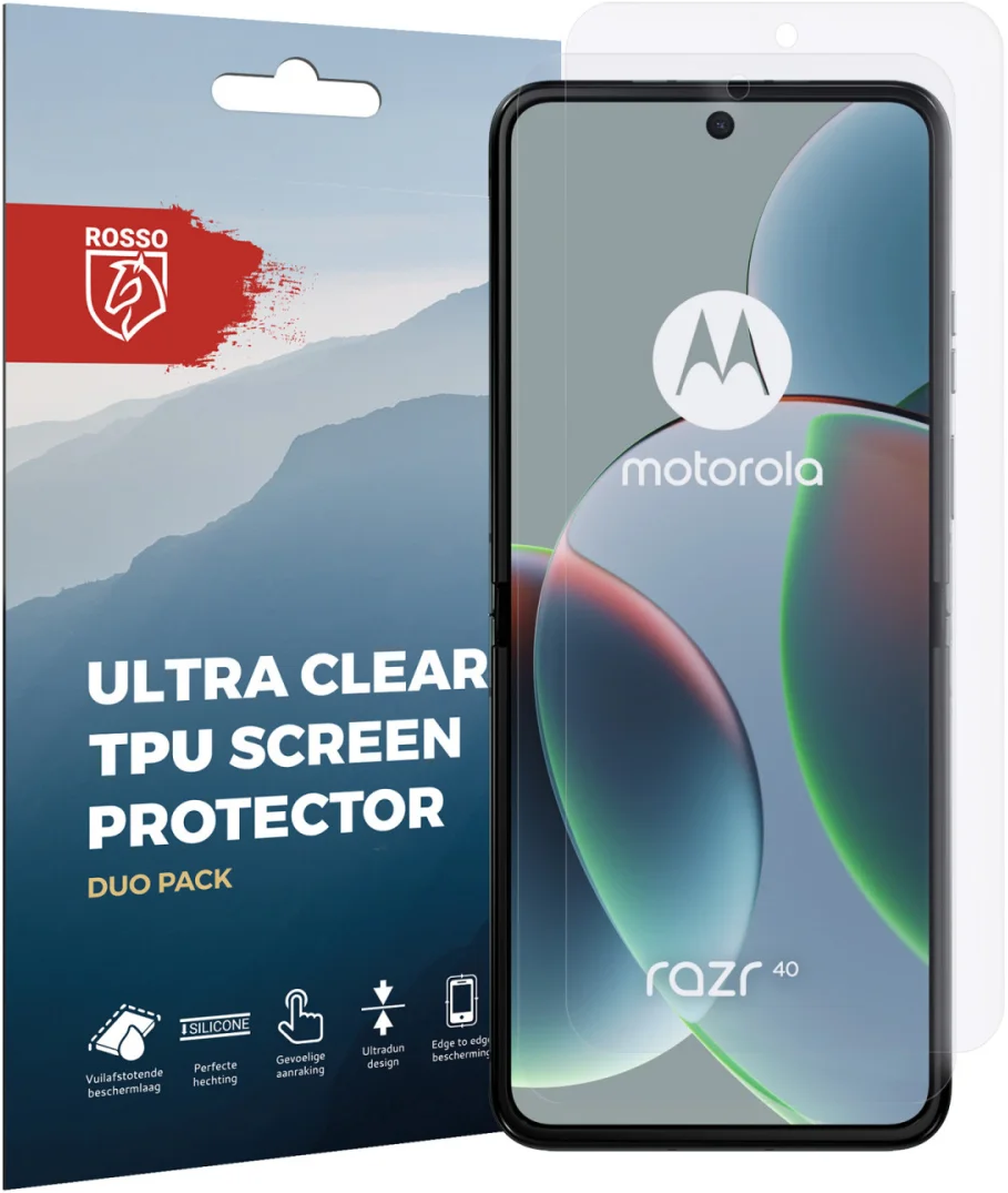 Rosso Ultra Clear Screen Protector - Μεμβράνη Προστασίας Οθόνης - Motorola Razr 40 - 2 Τεμάχια