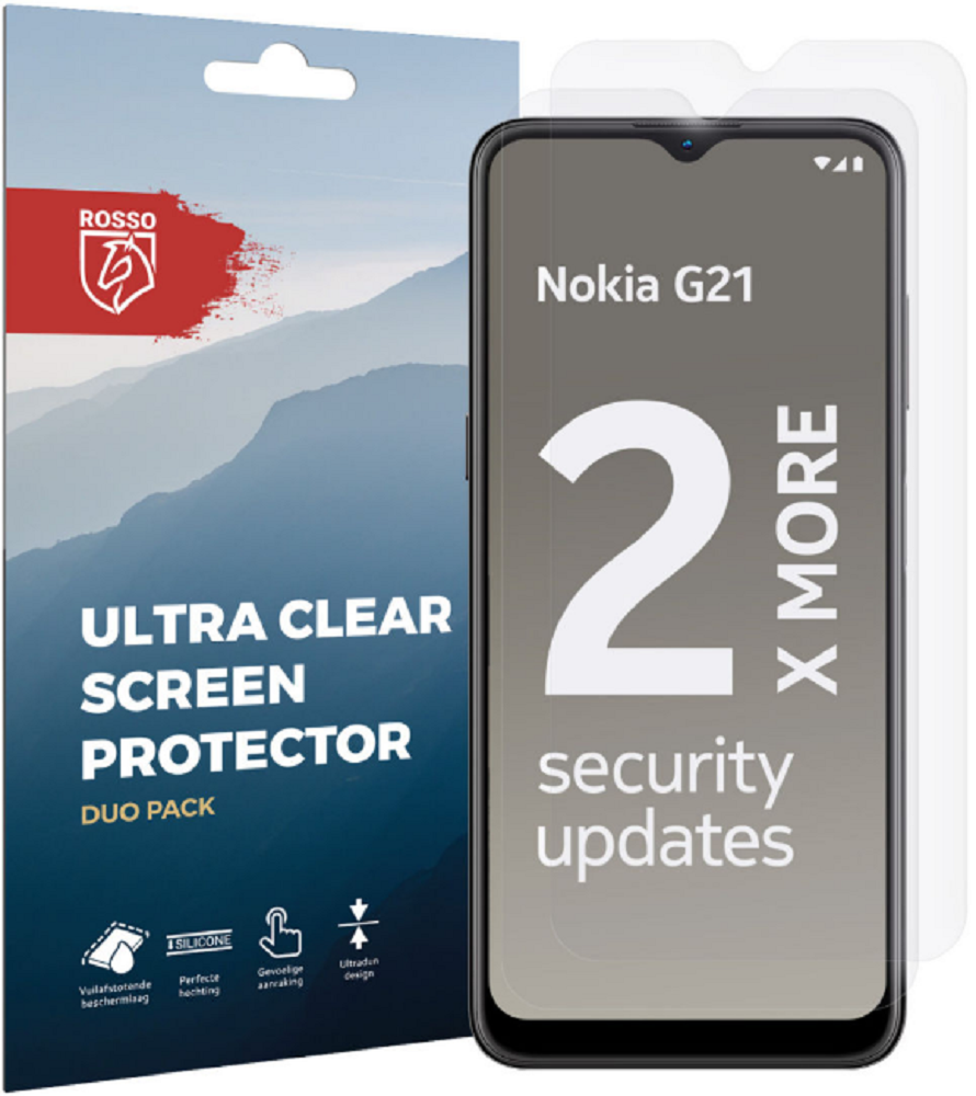 Rosso Ultra Clear Screen Protector - Μεμβράνη Προστασίας Οθόνης - Nokia G21 / G11 - 2 Τεμάχια (8719246353468)