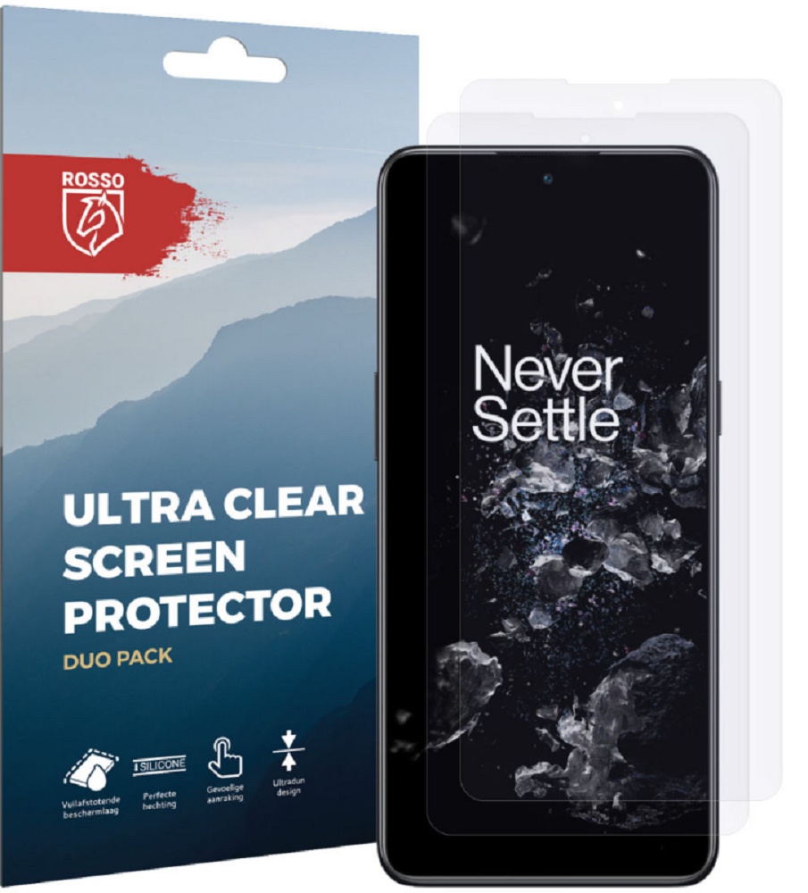 Rosso Ultra Clear Screen Protector - Μεμβράνη Προστασίας Οθόνης - OnePlus 10T - 2 Τεμάχια