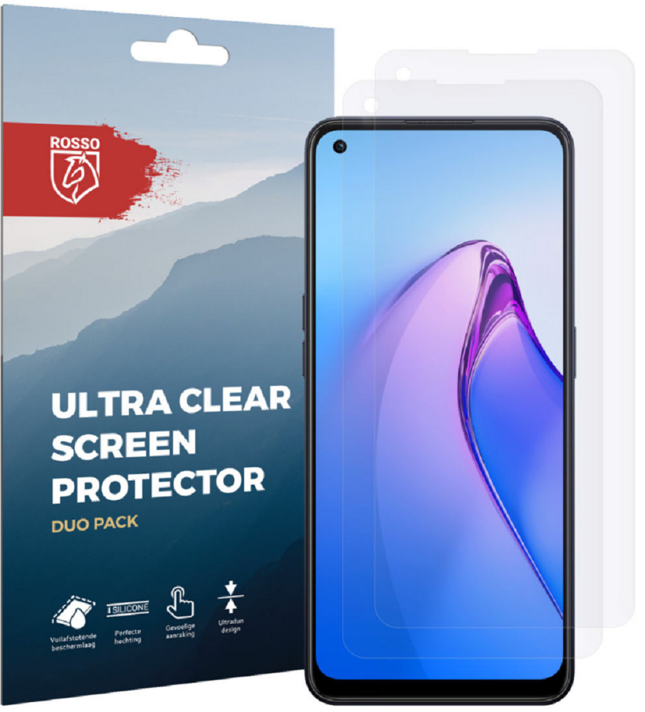 Rosso Ultra Clear Screen Protector - Μεμβράνη Προστασίας Οθόνης - Oppo Reno8 - 2 Τεμάχια (8719246375606)