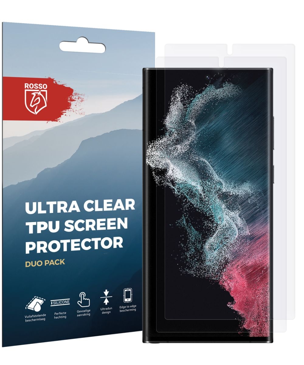 Rosso Ultra Clear Screen Protector - Μεμβράνη Προστασίας Οθόνης - Samsung Galaxy S22 Ultra 5G - 2 Τεμάχια