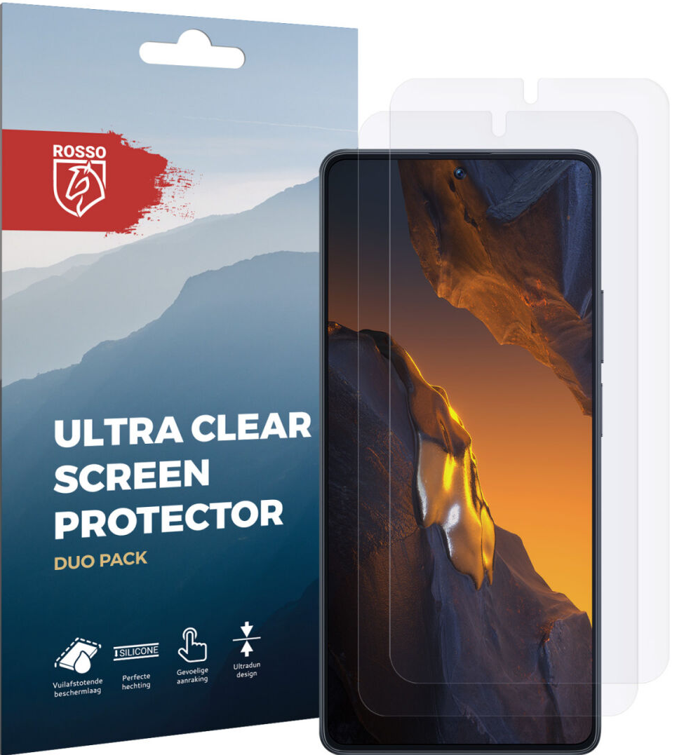 Rosso Ultra Clear Screen Protector - Μεμβράνη Προστασίας Οθόνης - Xiaomi Poco F5 - 2 Τεμάχια
