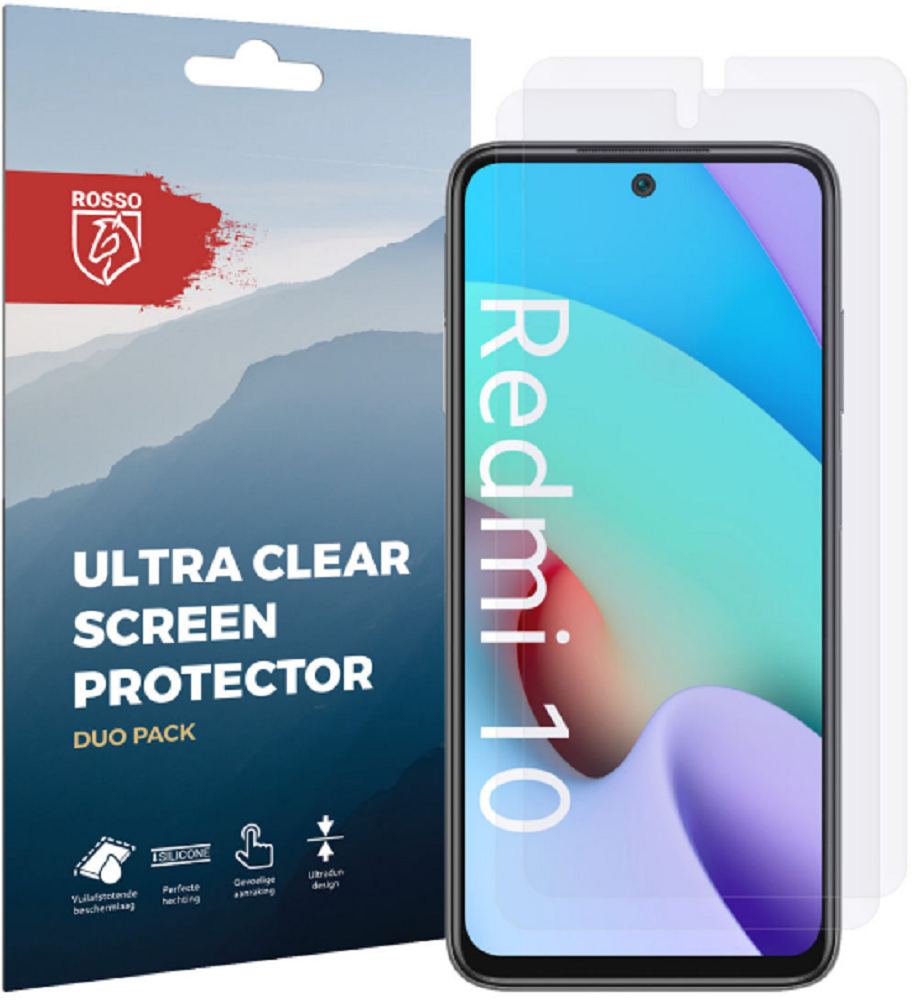 Rosso Ultra Clear Screen Protector - Μεμβράνη Προστασίας Οθόνης - Xiaomi Redmi 10 - 2 Τεμάχια