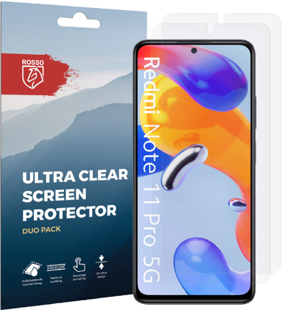 Rosso Ultra Clear Screen Protector - Μεμβράνη Προστασίας Οθόνης - Xiaomi Redmi Note 11 Pro - 2 Τεμάχια