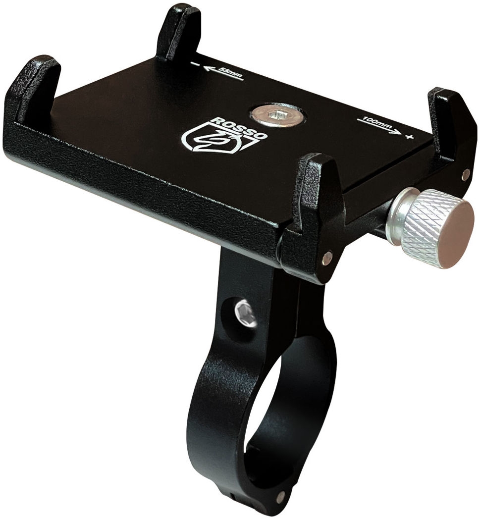 Rosso Universal Bike Mount - Universal Μεταλλική Ρυθμιζόμενη Βάση Στήριξης Ποδηλάτου / Μηχανής για Smartphone / Κινητά - Black - 2 Έτη Εγγύηση 