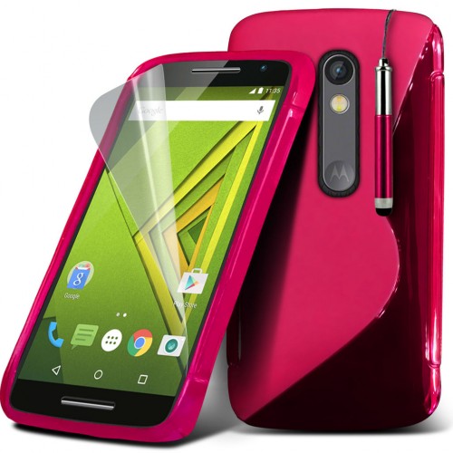 Ροζ Θήκη Σιλικόνης Motorola Moto X Play