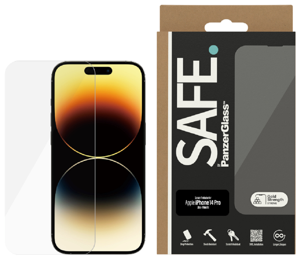 SAFE. by PanzerGlass Ultra-Wide Fit Tempered Glass - Αντιχαρακτικό Προστατευτικό Γυαλί Οθόνης Apple iPhone 14 Pro - Clear