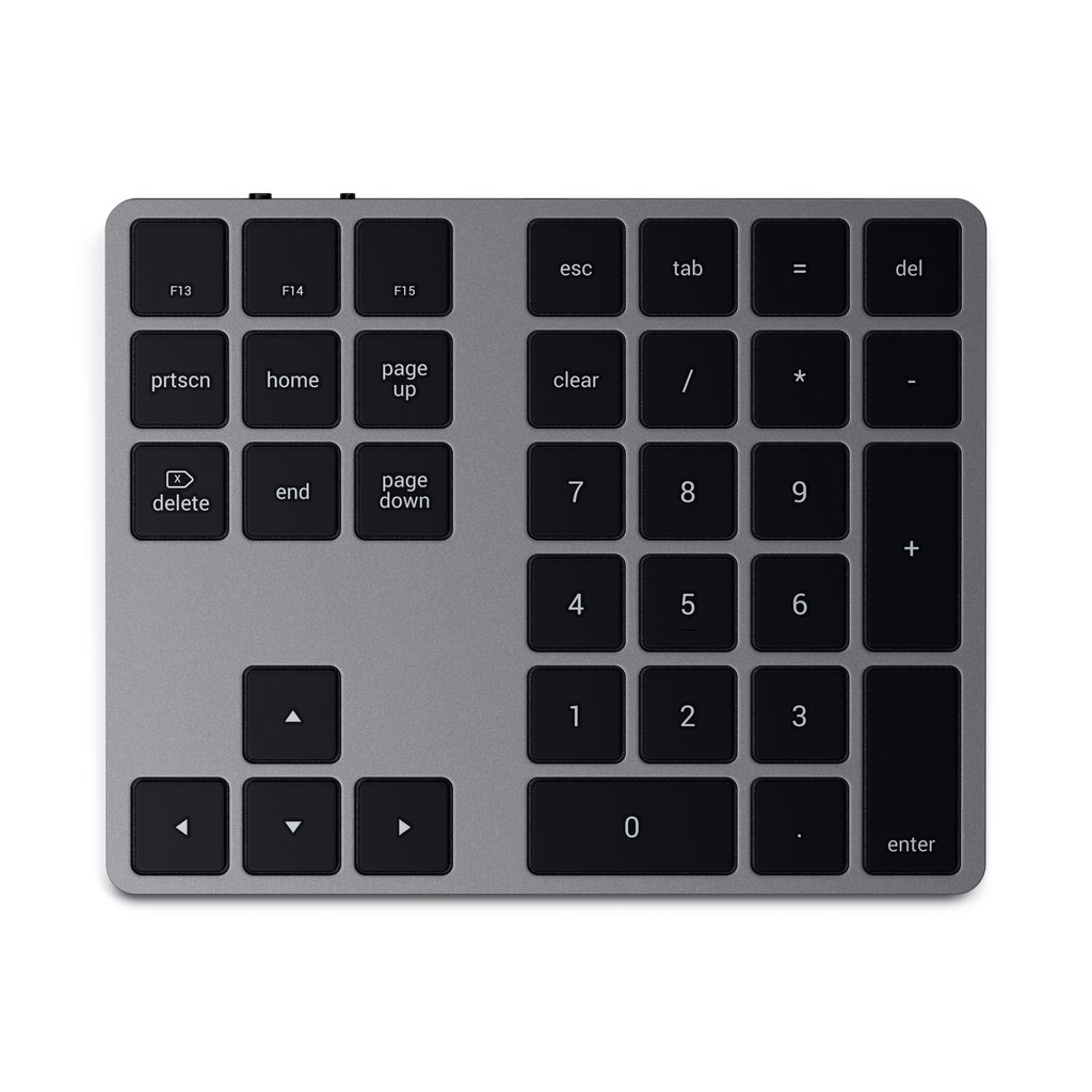 Satechi Aluminum Extended Wireless Keypad - Αριθμητικό Πληκτρολόγιο Αλουμινίου Bluetooth - Space Grey