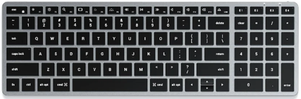 Satechi Slim X2 Bluetooth Backlit Keyboard για Mac - Ασύρματο Bluetooth Πληκτρολόγιο Αλουμινίου - Space Grey