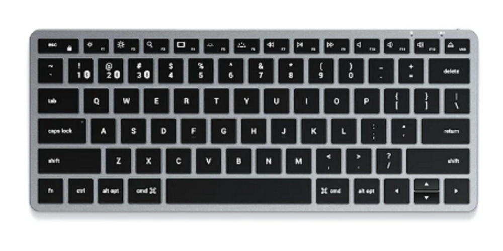 Satechi Slim X1 Bluetooth Backlit Keyboard για Mac - Ασύρματο Bluetooth Πληκτρολόγιο Αλουμινίου - Space Grey