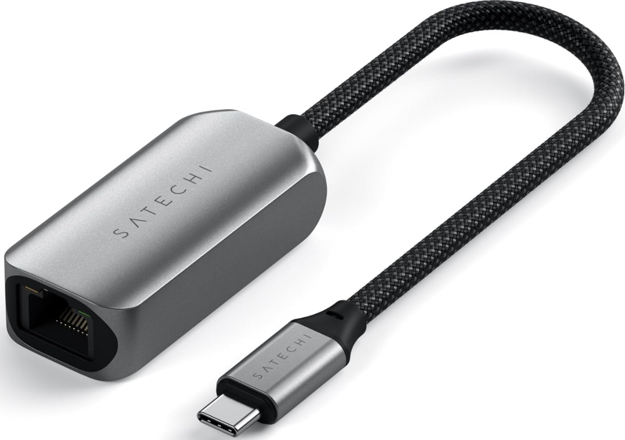 Satechi USB-C To 2.5 Gigabit Ethernet Adapter - Αντάπτορας Type-C (male) σε 2.5 Gigabit Ethernet (female) - 20cm - Space Grey