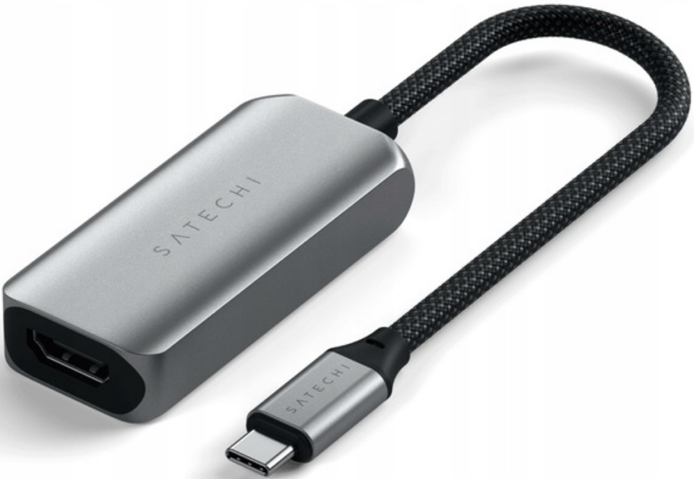Satechi USB-C To HDMI 2.1 8K Adapter - Αντάπτορας Type-C (male) σε HDMI 2.1 8K (female) - 20cm - Space Grey