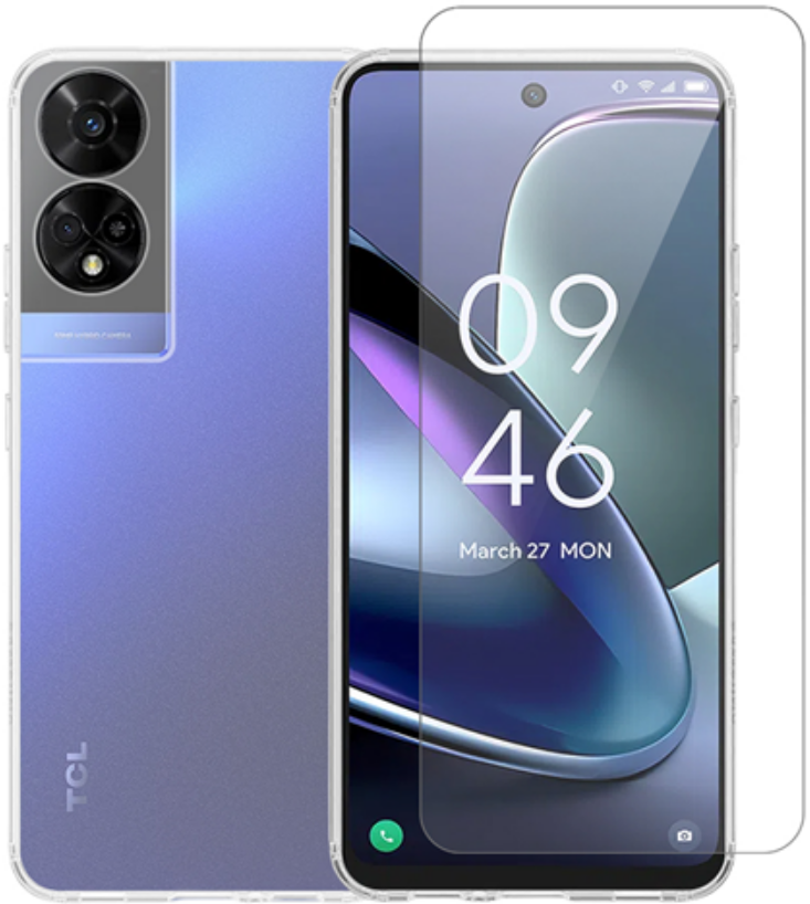 Σετ Διάφανη Θήκη Σιλικόνης & Tempered Glass - TCL 50 5G - Vivid Set Gelly Case & Tempered Glass - Transparent