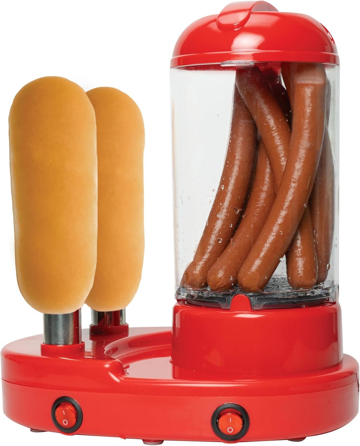 Συσκευή για Χοτ Ντογκ The Source Treat Factory Hot Dog Maker με Ατμομάγειρα & Θερμαντήρα Ψωμιού Black 