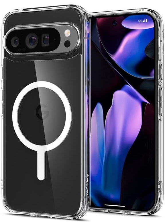 Σκληρή Ανθεκτική MagSafe Θήκη - Google Pixel 9 Pro - Spigen Ultra Hybrid OneTap Metal Ring MagFit - White