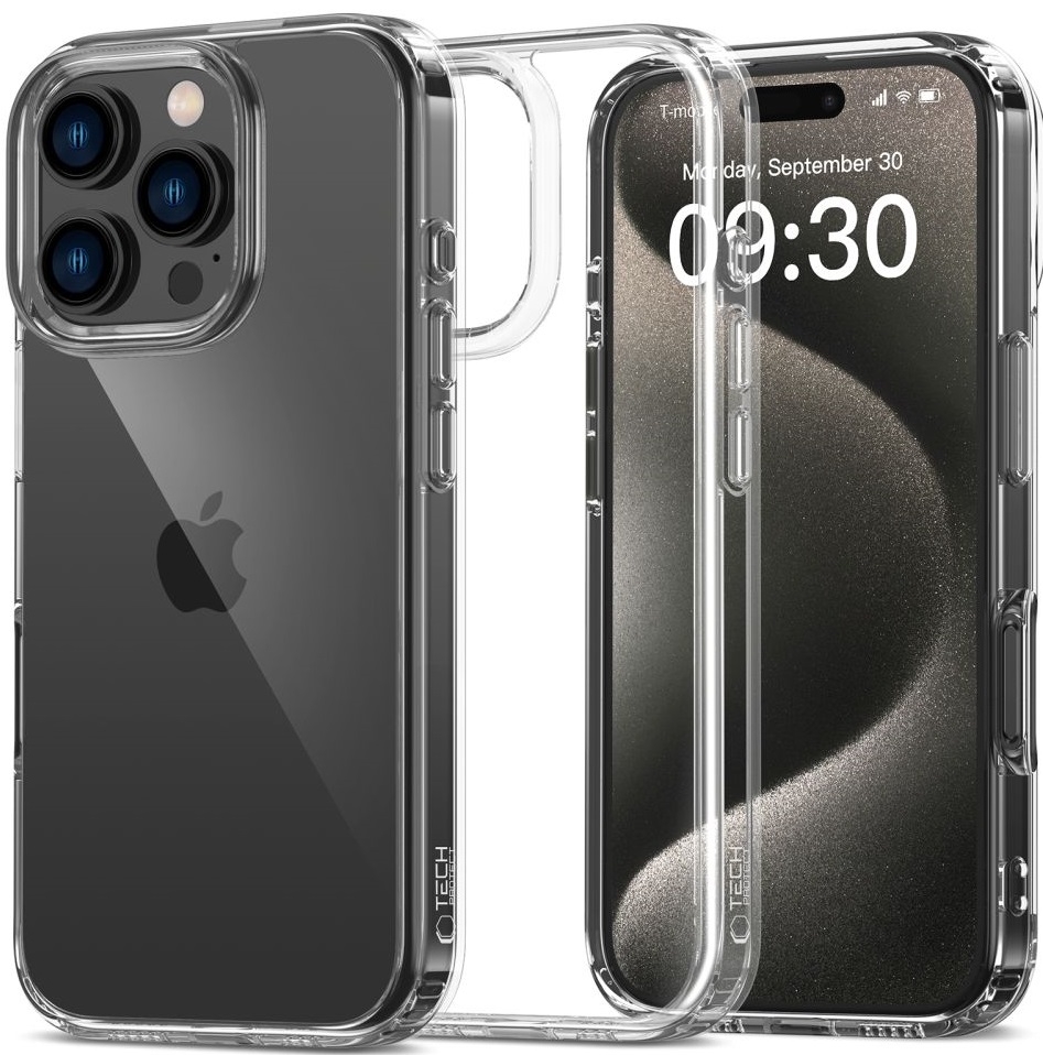 Σκληρή Διάφανη Θήκη - Apple iPhone 16 Pro Max - Tech-Protect FlexAir Hybrid - Clear