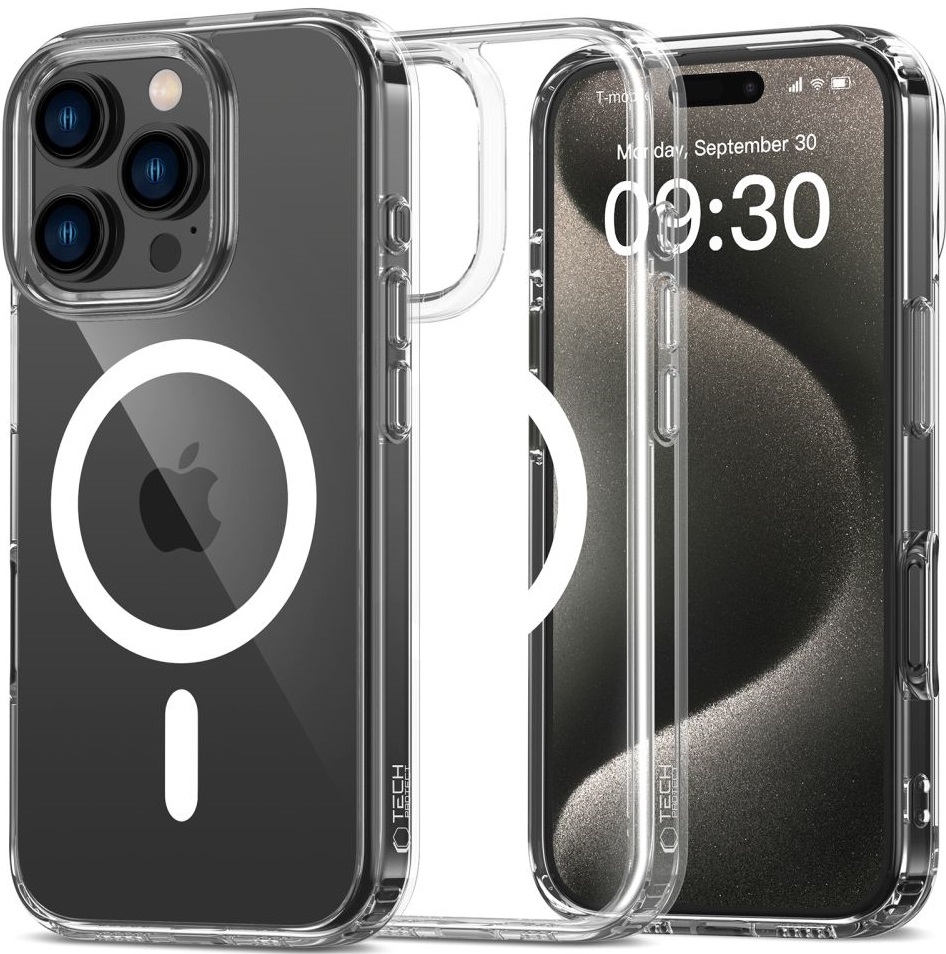 Σκληρή Διάφανη Θήκη MagSafe - Apple iPhone 16 Pro - Tech-Protect FlexAir Hybrid - Clear