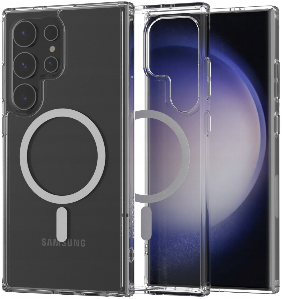 Σκληρή Διάφανη Θήκη MagSafe - Samsung Galaxy S24 Ultra - Spacecase Clear MagSafe - Transparent