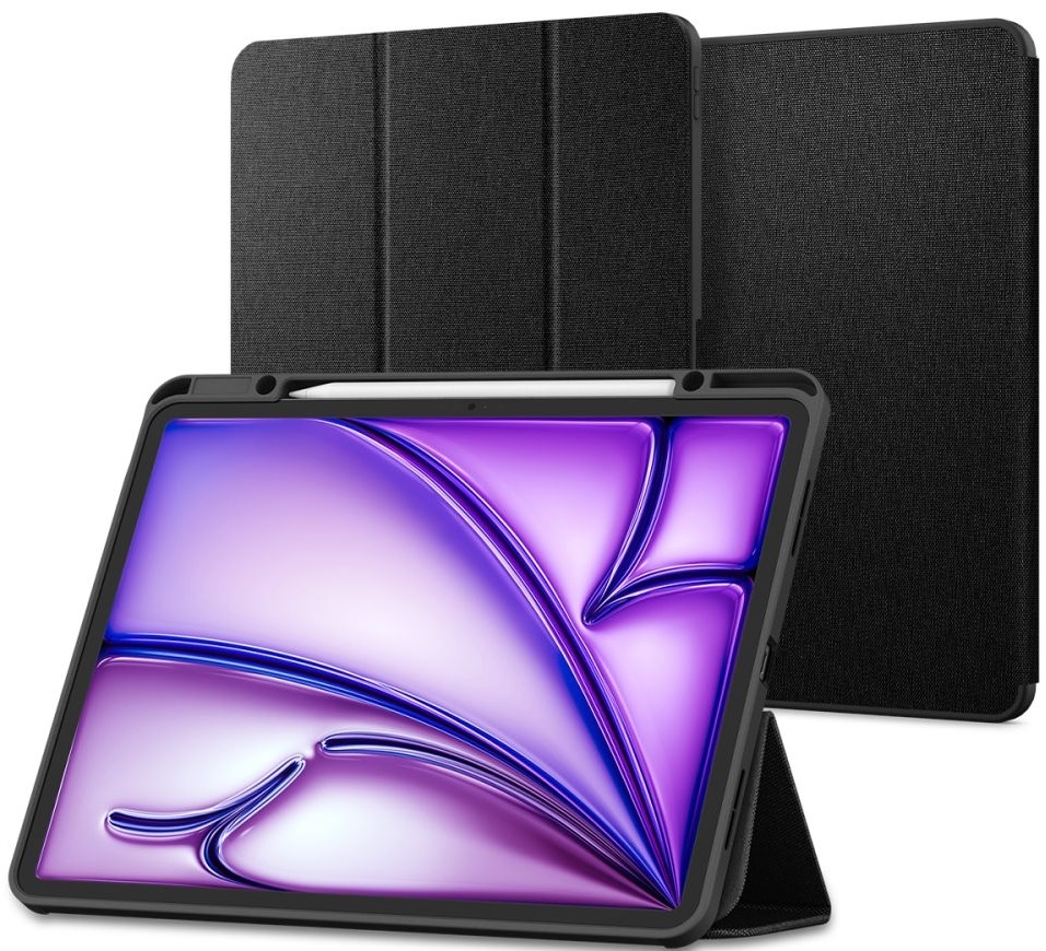 Σκληρή Flip Υφασμάτινη Θήκη με Υποδοχή Apple Pencil - Apple iPad Air 13" 2025 / 2024 - Spigen Urban Fit - Black