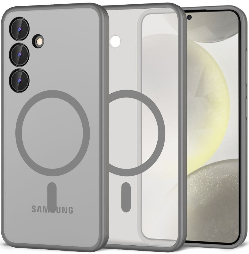 Σκληρή Ημιδιάφανη Θήκη MagSafe - Samsung Galaxy S24 - Tech-Protect MagMat - Matte Titanium