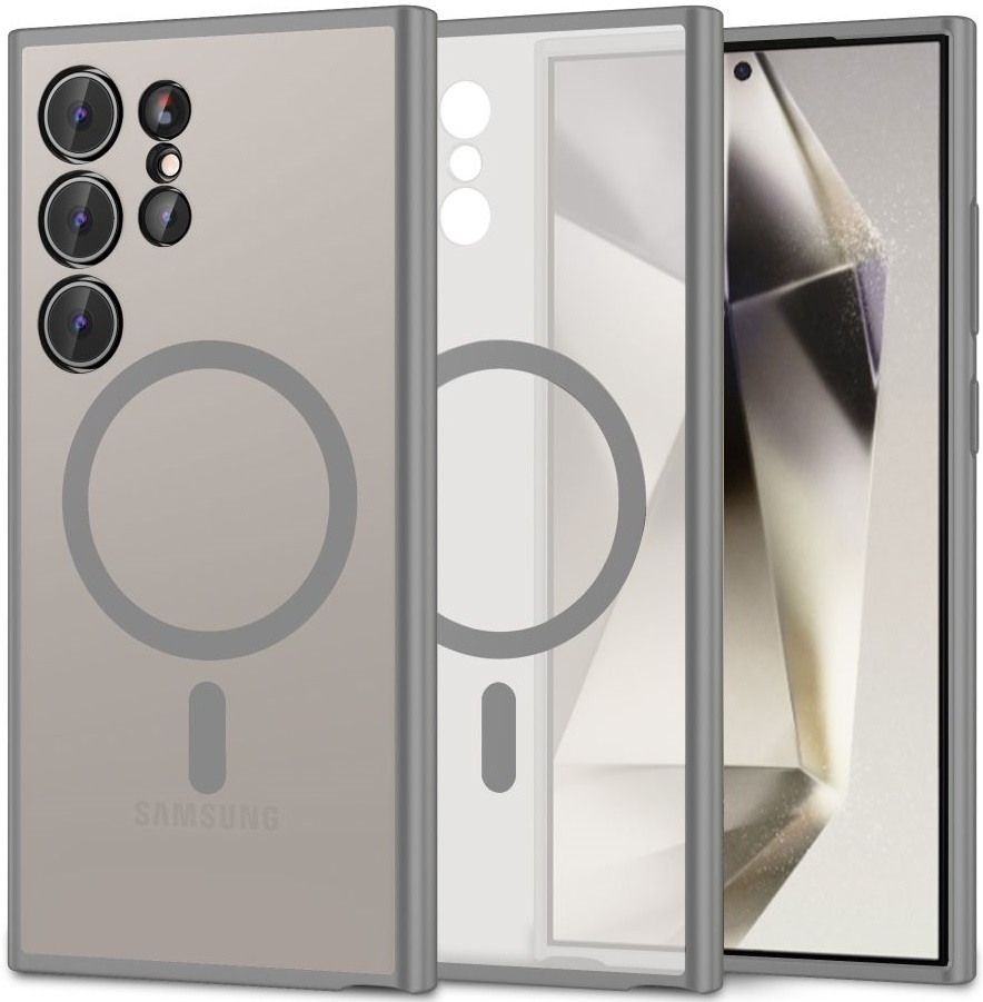 Σκληρή Ημιδιάφανη Θήκη MagSafe - Samsung Galaxy S24 Ultra - Tech-Protect MagMat - Matte Titanium