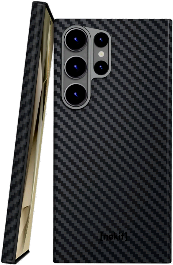 Σκληρή MagSafe Θήκη Aramid Fiber - Samsung Galaxy S24 Ultra - Nekit Fiber - 1mm - 1500D Kevlar - Black