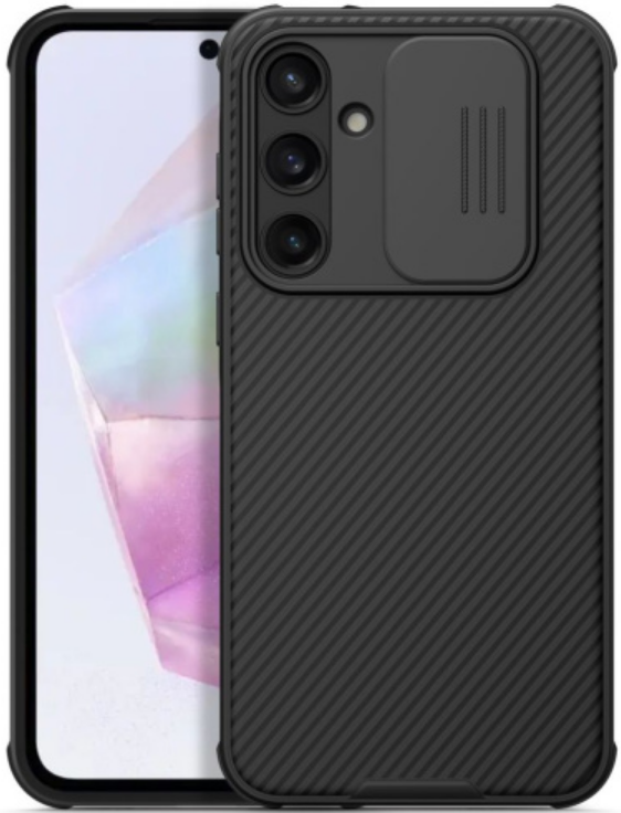 Σκληρή Θήκη με Κάλυμμα για την Κάμερα - Samsung Galaxy A35 - Nillkin CamShield Pro - Black