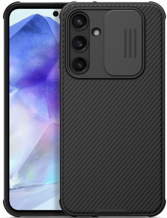 Σκληρή Θήκη με Κάλυμμα για την Κάμερα - Samsung Galaxy A55 - Nillkin CamShield Pro - Black