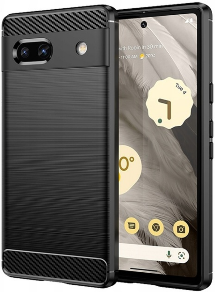 Spacecase Carbon - Θήκη Σιλικόνης - Google Pixel 7a - Black