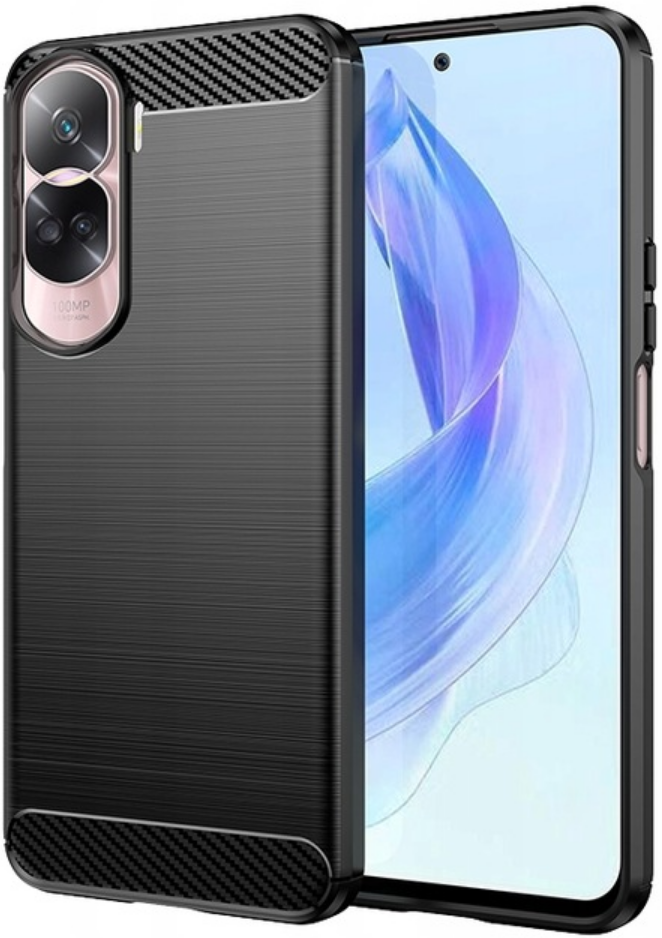 Spacecase Carbon - Θήκη Σιλικόνης - Honor 90 Lite - Black